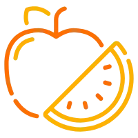 Outline color vector illustration of traditional Indonesian market fruits