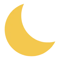 Flat Illustration of Boho Style Elements with Moon Icon