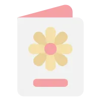 Flat Vector Icon of Easter Holiday Greeting Card
