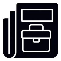 Job Work Glyph for Employment and Career Opportunity