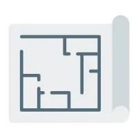 Blueprint Flat Icon for Creative Planning and Design Layout