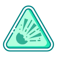 explosive risk icon for blast hazard and detonation danger