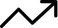 Simple arrow icon, black and white 'white on black'