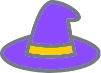 ハロウィンの魔女の帽子