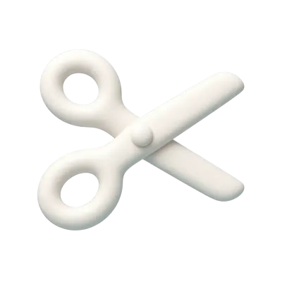 Blue Scissors Cut Tool Icon Flat Illustration