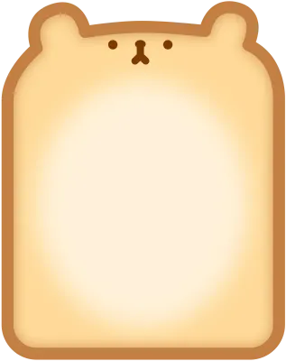 아침 식사 테마의 귀여운 동물 캐릭터 메모지 및 다이어리 꾸미기 일러스트 소스 (토스트 곰)