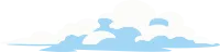 blue sky white cartoon cloud