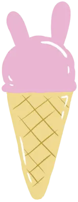 1단 아이스크림_토끼