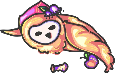 Cute Cartoon Owl Character Lying Down