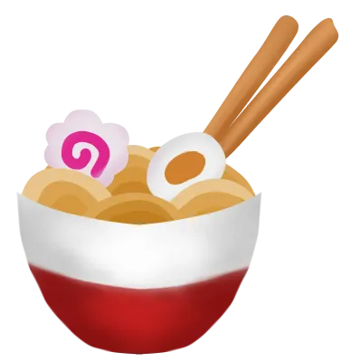 따뜻하고 맛있는 일본 라멘 일러스트 - Warm and Delicious Japanese Ramen Bowl Illustration