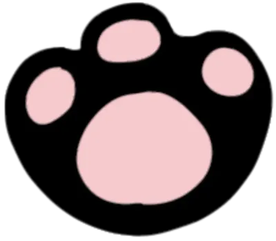 Cute Pink Cat Paw Pad Illustration