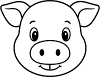 돼지 얼굴 정면