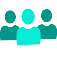 Silhouette of Three Man Avatar Icon