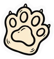 International Cat Day Icon Sticker Containing Cat paw print