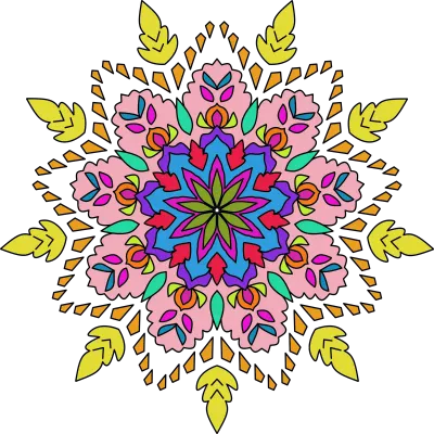 Colorful Floral Mandala