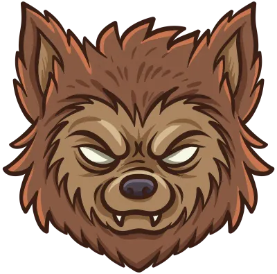 Angry Werewolf Head For Halloween Design