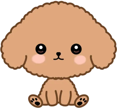 갈색털이 귀여운 강아지 그림
