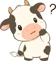 Cute Cow Character Illustration 