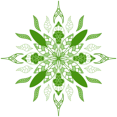 green leaf mandala