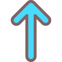 Arrow Long Up Colorful Filled Icon