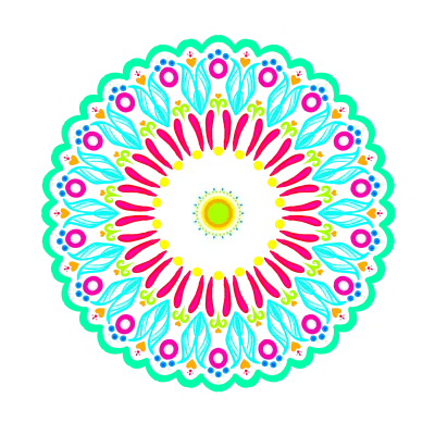 Colorful Mandala Flower