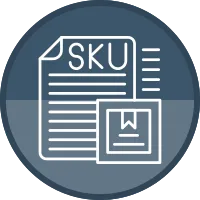 SKU Tag Icon Vector Element