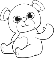 Cute Bear Outline 