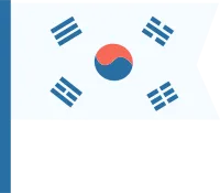 Korean-Flag-Ribbon-Banner-Flat-Illustration