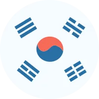 Korean-Flag-Badge-Circle-Flat-Illustration