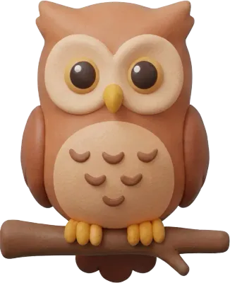 부엉이 3D 아이콘