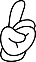 Pointing gloves hand