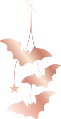 Rose Gold Bat Halloween Garland