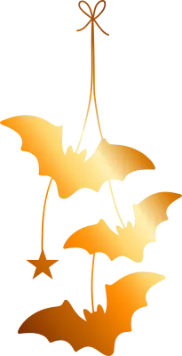 Gold Hanging Bat Halloween Decoration