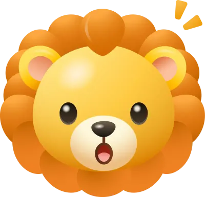 Surprised Lion Emoji Cute Animal Icon