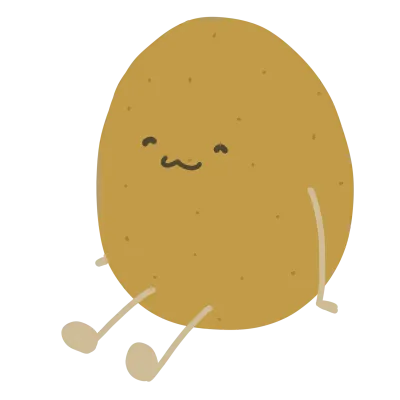 앉아있는 감자