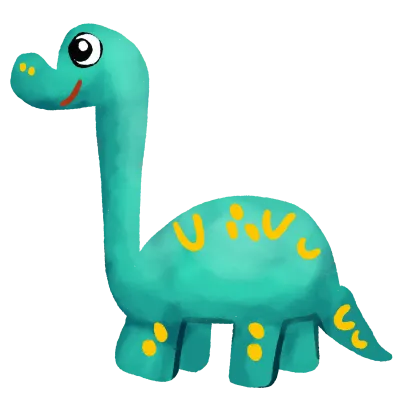 brontosaur cartoon crayon