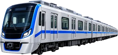 지하철 Subway Train 3D PNG 투명 스티커 (1)