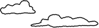 날씨 흰 구름 손그림 디자인 요소 SVG