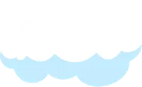 cartoon flat cloud fluffy