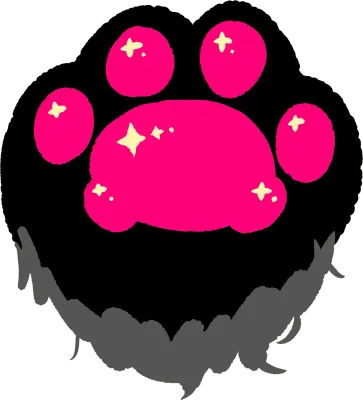 검은 고양이 발바닥