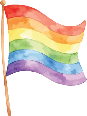 LGBTQ Pride Rainbow Collection  Watercolor Art Bundle