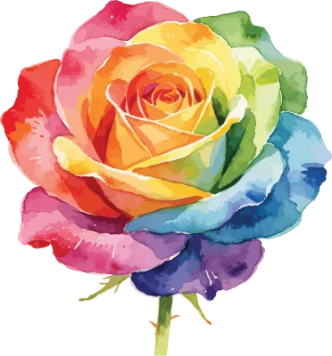 LGBTQ Pride Rainbow Collection  Watercolor Art Bundle