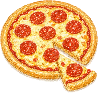 food pizza 피자 손그림 일러스트