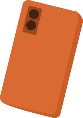 Orange Smartphone Case with Minimalist Design