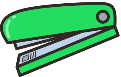 Green Stapler Illustration