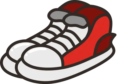 Red and White Sneaker Illustration