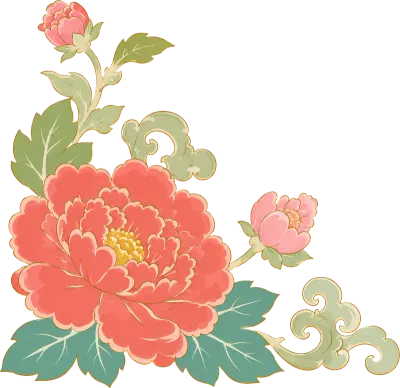 화려한 꽃 장식