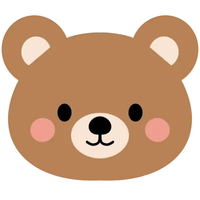 귀여운 곰 얼굴