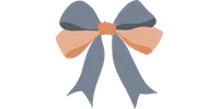 Elegant orange Ribbon Bow