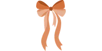 Elegant orange Ribbon Bow